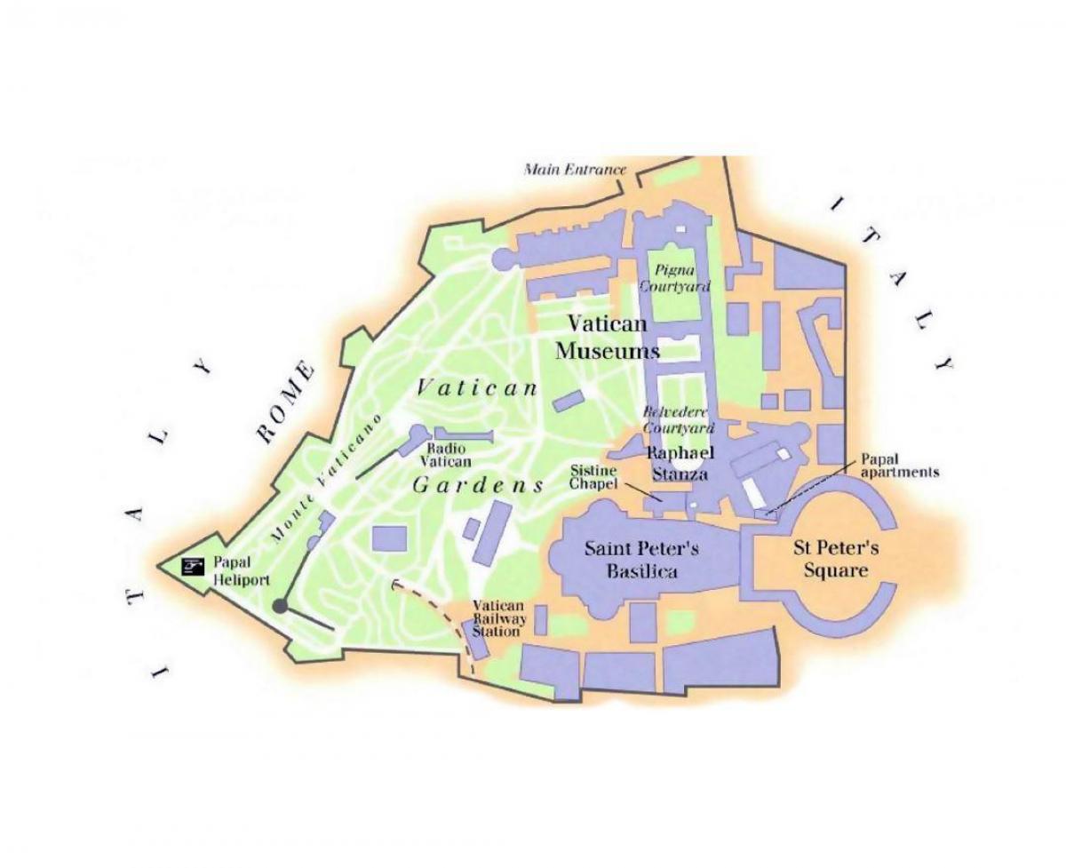 지도는 바티칸 박물관 및 시스티네 성당